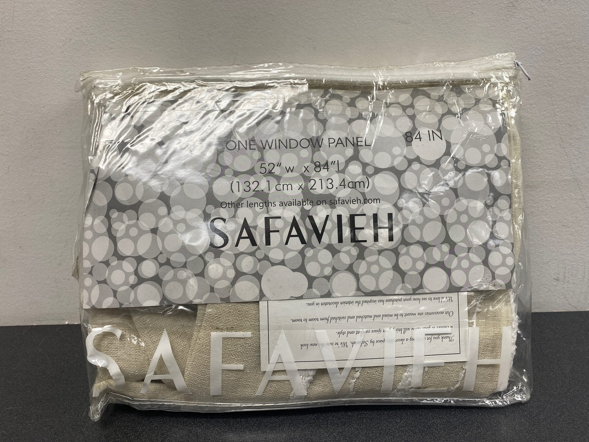 Safavieh WDT1052A-5284 Cream Solid Grommet Sheer Curtain - 52 in. W x 84 in. L