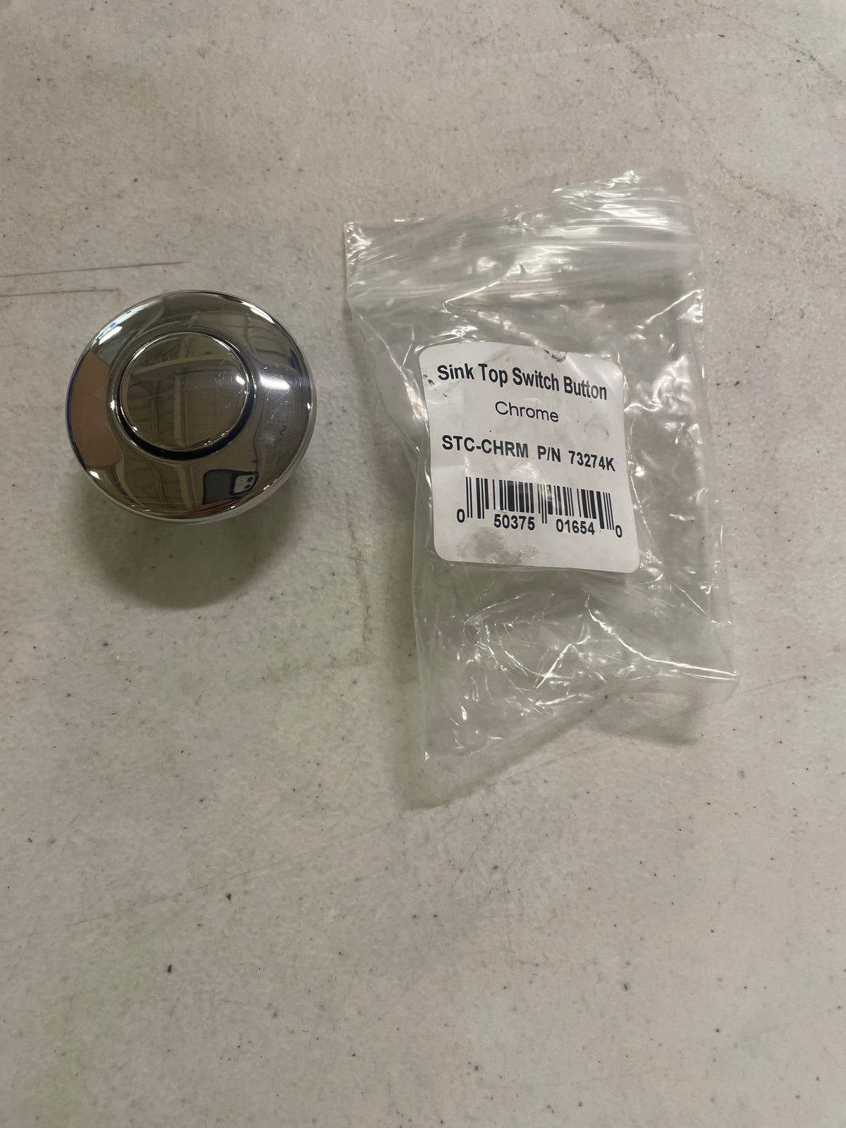 Insinkerator STC-CHRM Sink-Top Air Switch Push Button in Chrome for InSinkErator Garbage Disposal