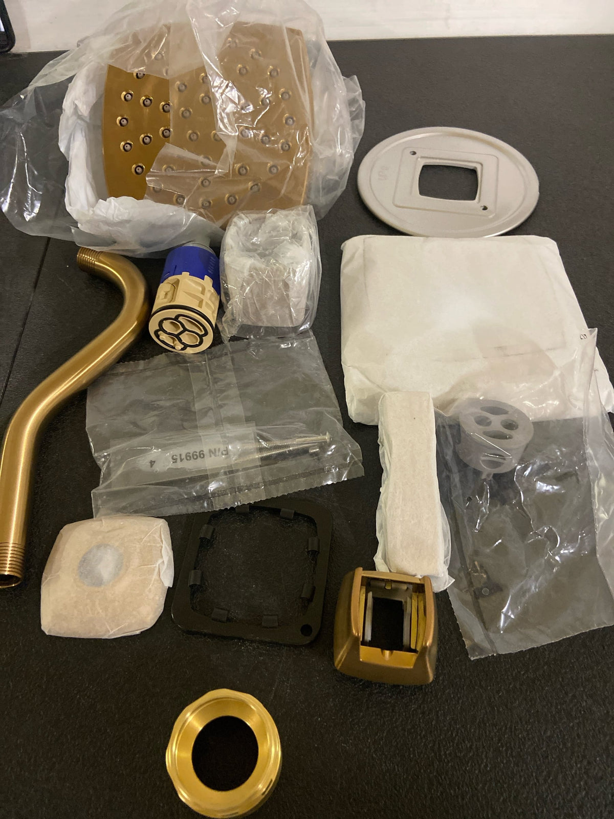 Moen UT3692BG Voss Collection M-CORE 3-Series 1-Handle Shower Trim Kit, Brushed Gold, Valve Required