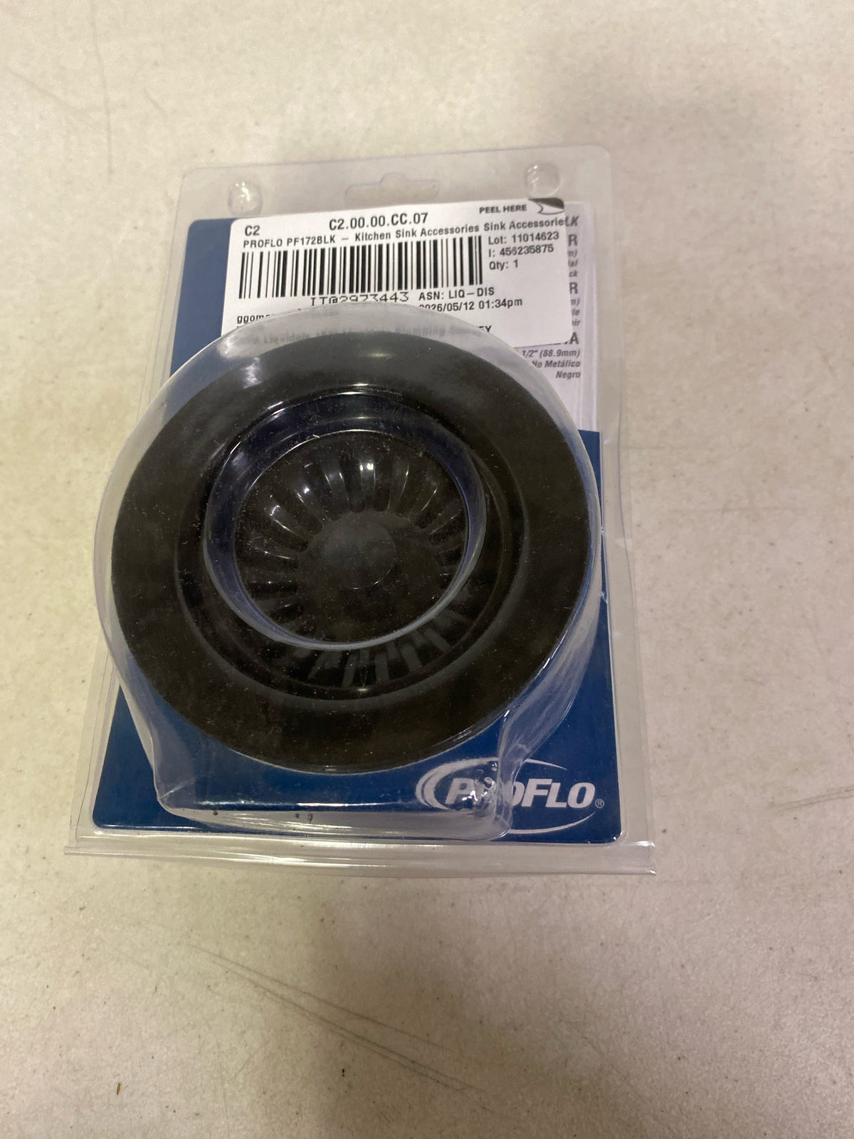 PROFLO PF172BLK Basket Strainer - Black