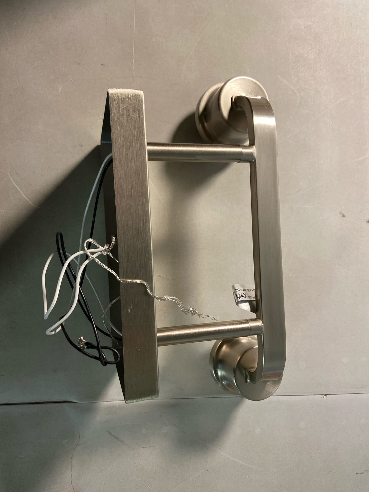 Generation lighting 4428802-962 Canfield 14.25 in. 2-Light Brushed Nickel Minimalist Modern Wall Bathroom Vanity Light with Etched White Glass Shades