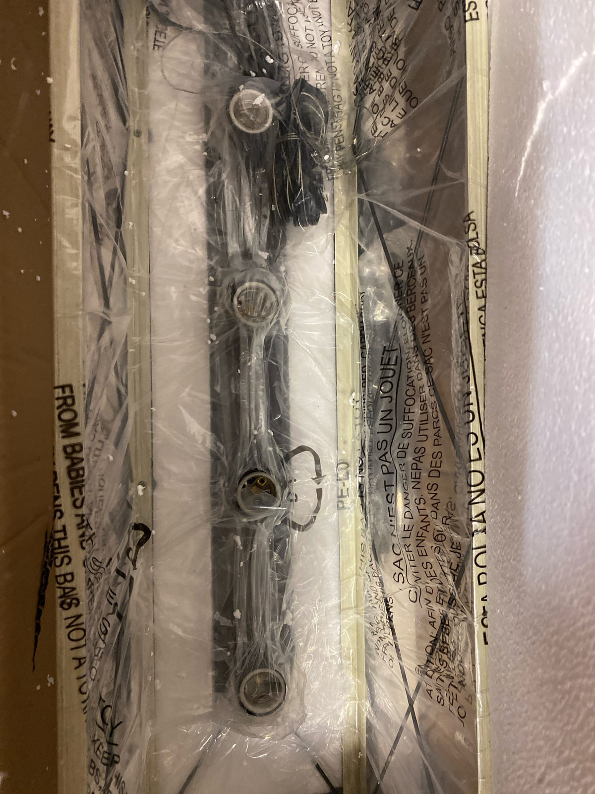 Progress Lighting P400048-143 Briarwood 5 Light 38" Wide Linear Chandelier - Graphite