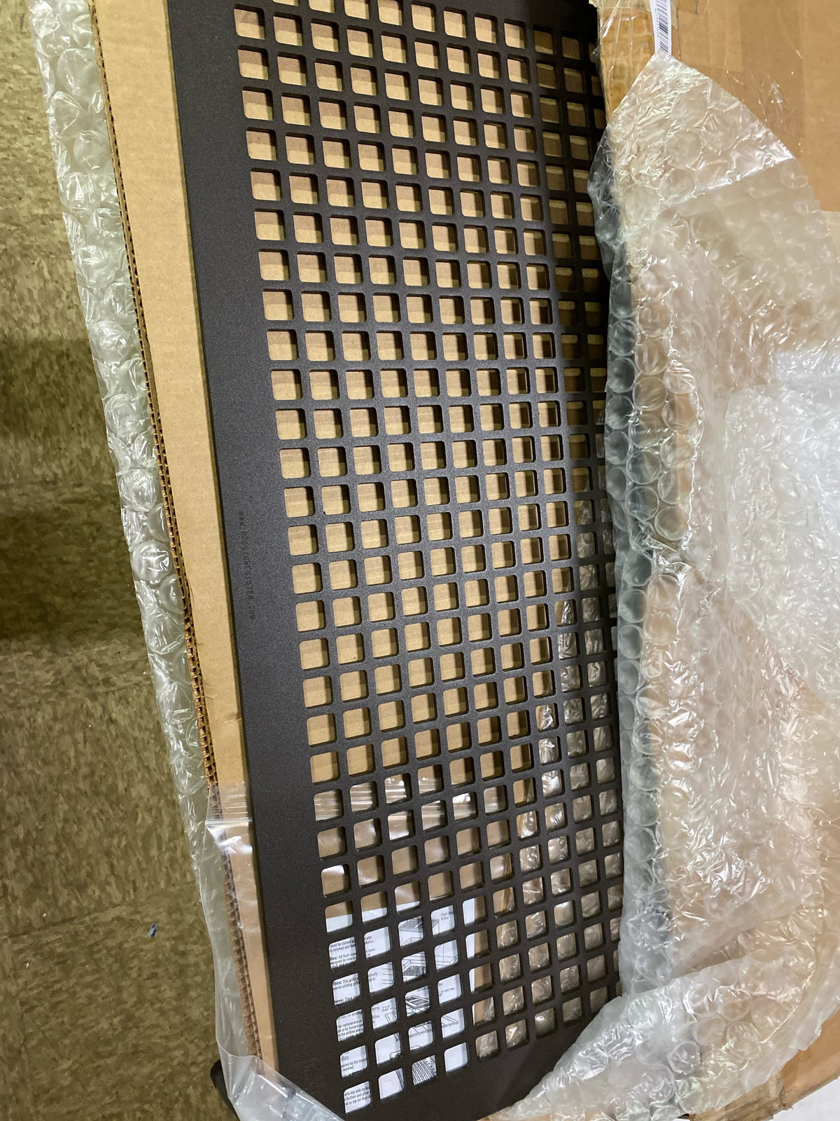 Reggio Registers G1733-SRBH Grid Series 14" x 30" Grille with Mounting Holes - Oil Rubbed Bronze Steel