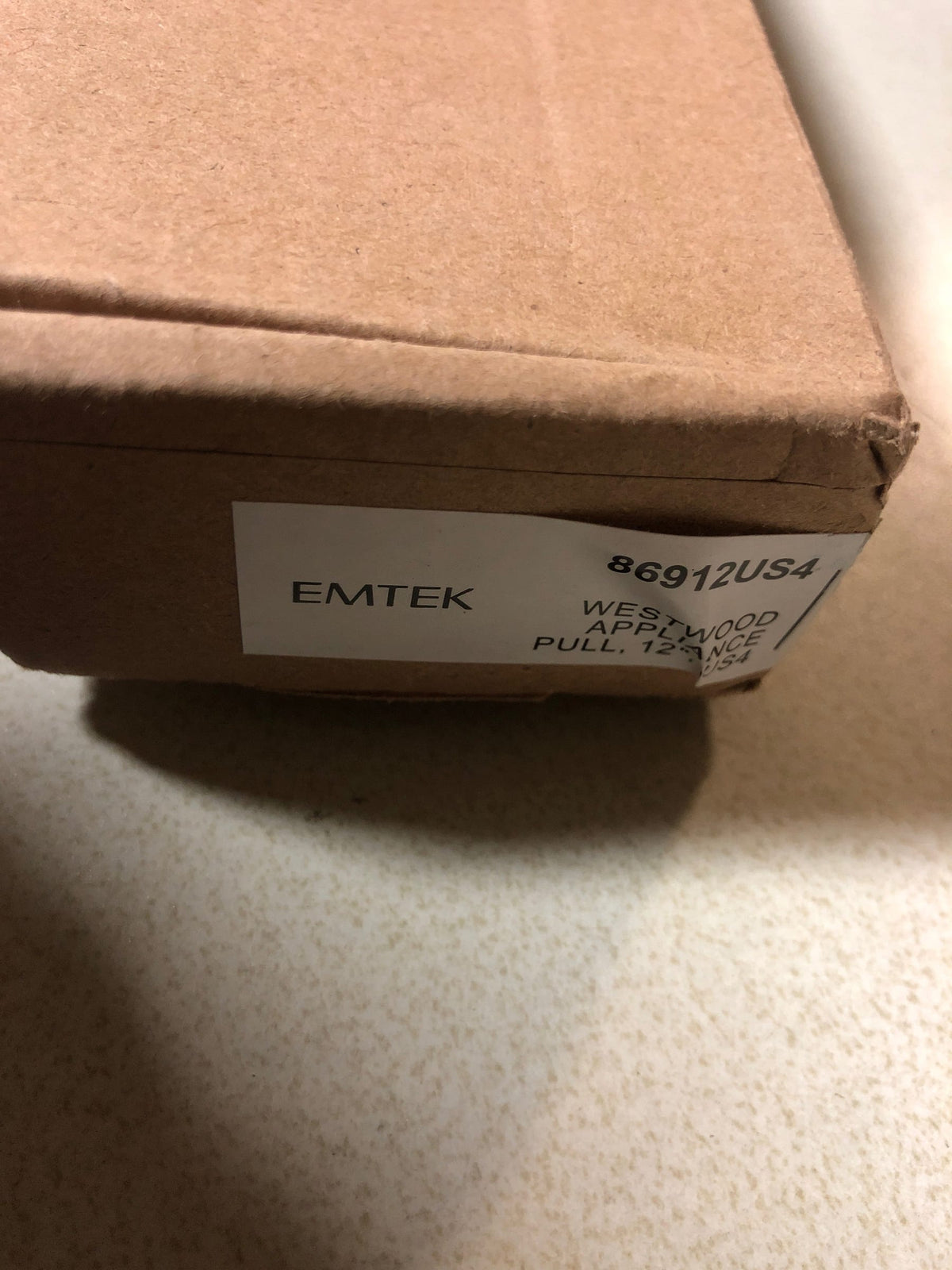 Emtek 86912US4 Westwood 12 Inch Center to Center Handle Appliance Pull from the Transitional Heritage Collection - Satin Brass