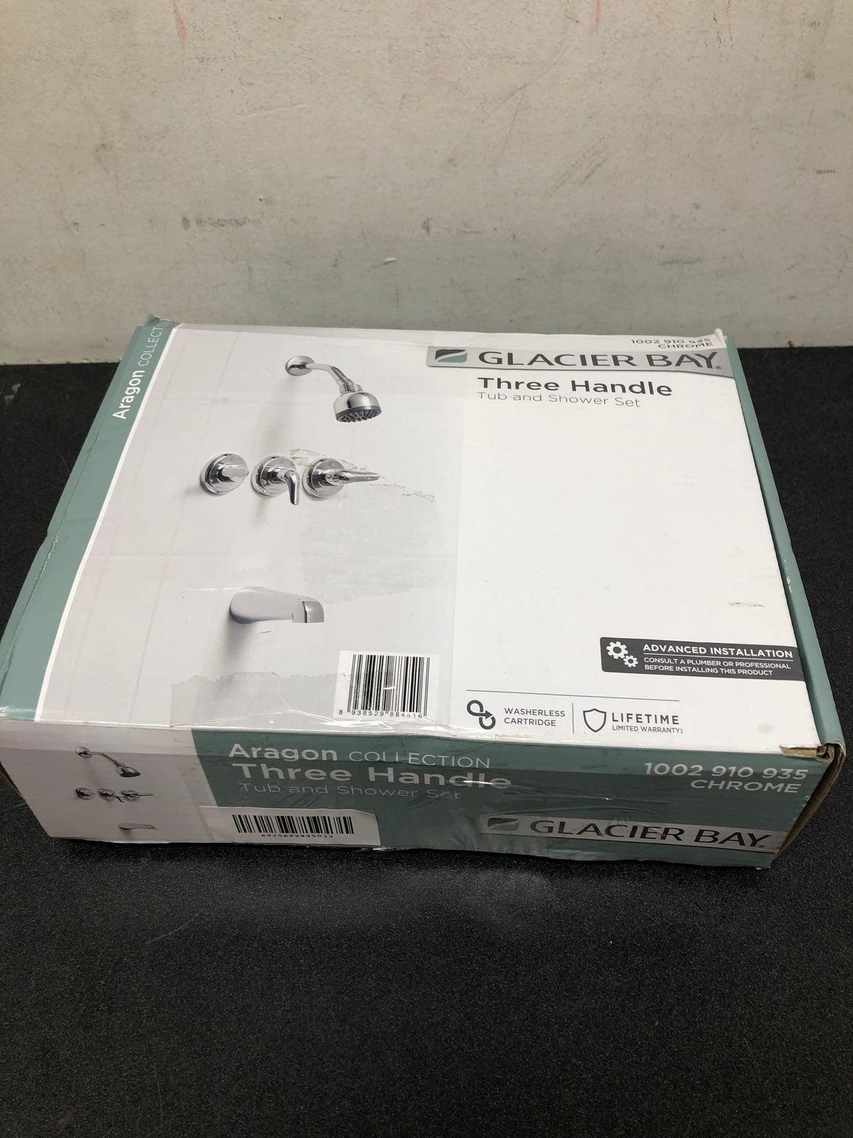 Glacier bay HD834X-0001 Aragon 3 Handle 1-Spray Tub and Shower Faucet 1.8 GPM in Chrome (Valve Included)