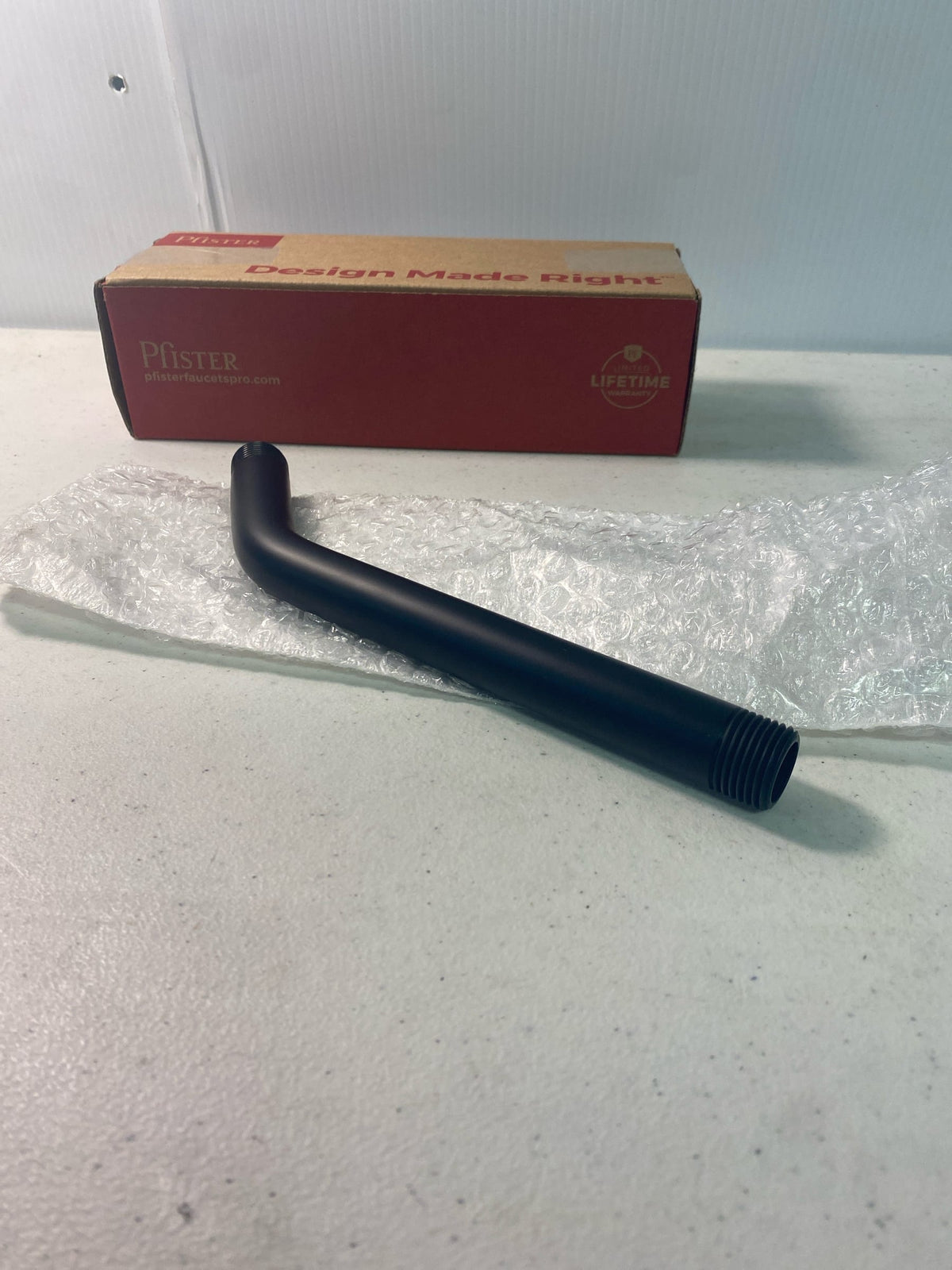 Pfister USC-02SHWB Universal 9" Curved Shower Arm - Matte Black
