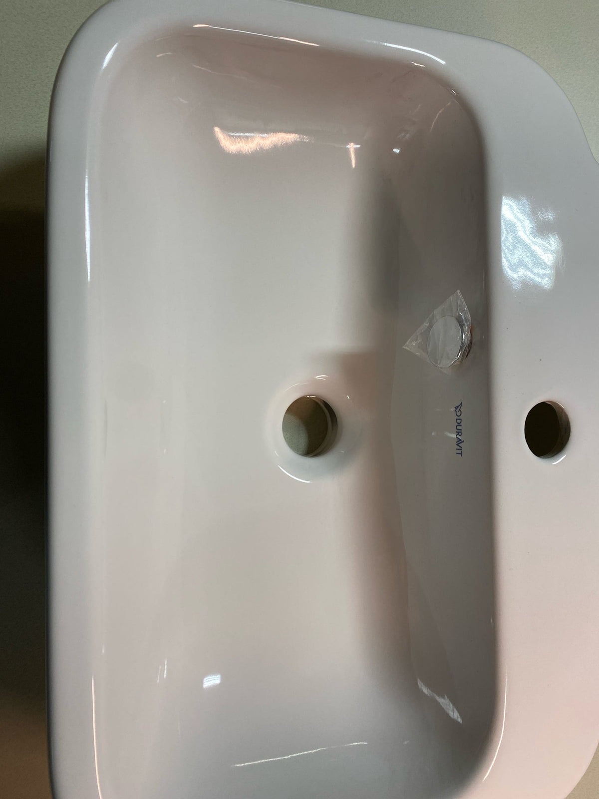 Duravit 0709500000 Happy D.2 14" Ceramic Vanity Top - White / Glazed Underside