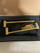Alno G715-6-SB Contemporary I - Urban Industrial 6 Inch Center to Center Back to Back Door Pulls - Shower Door Handles - Satin Brass