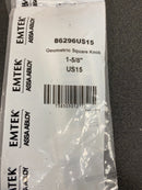 Emtek 86296US15 American Designer 1-5/8 Inch Square Cabinet Knob - Satin Nickel