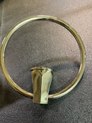 1pc Signature Hardware SHEL555003PN Round Closed Towel Ring in Polished Nic