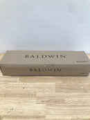 Baldwin EESANxSQUCQE190 Santa Cruz Full Plate Single Cylinder Keyed Entry Handleset with Interior Square Lever and Emergency Egress Function - Satin Black