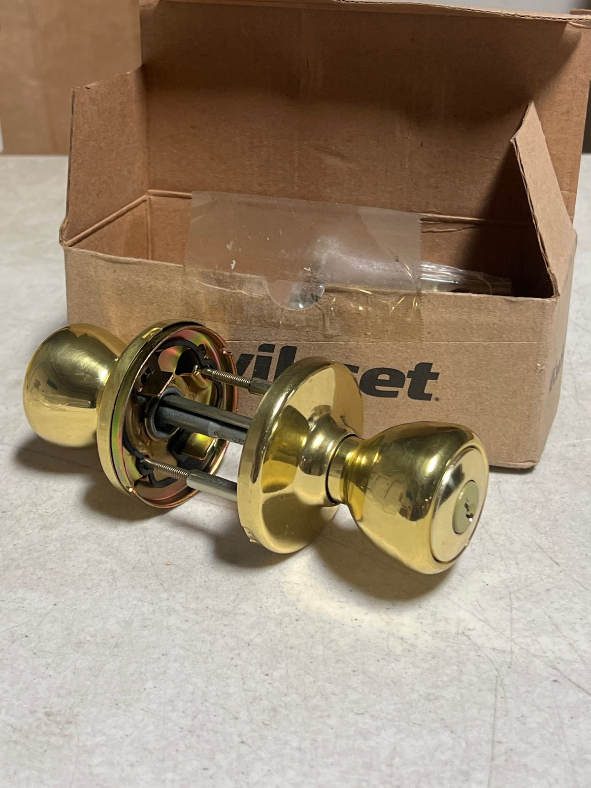 Kwikset 400T-3S Tylo Single Cylinder Keyed Entry Knobset with SmartKey Cylinder - Polished Brass