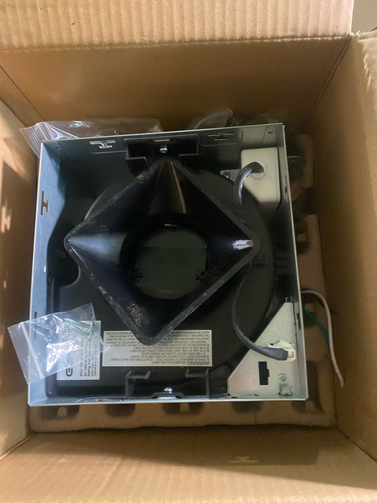 Commercial electric BF1101 50 CFM Ceiling Mount Room Side Installation Bathroom Exhaust Fan, ENERGY STAR