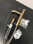 AXOR 38023141 Uno Single-Hole Faucet 100 with Loop Handle and Pop-Up Drain, 1.2 GPM, Brushed Bronze