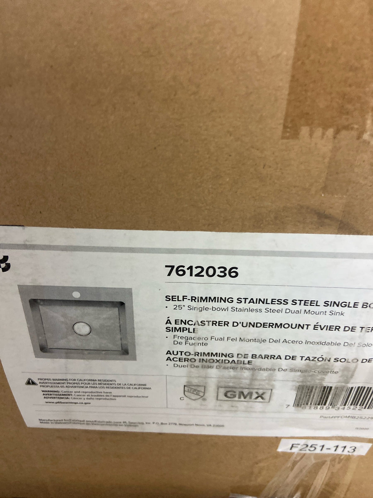 PROFLO PFDM1B252291 Sault 25" Drop In, Undermount Single Basin Stainless Steel Kitchen Sink - Stainless Steel