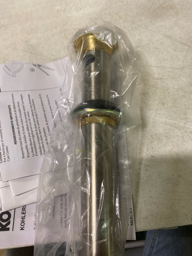 Kohler K-25322-2MB Bathroom sink clicker drain with overflow, Vibrant Brushed Moderne Brass