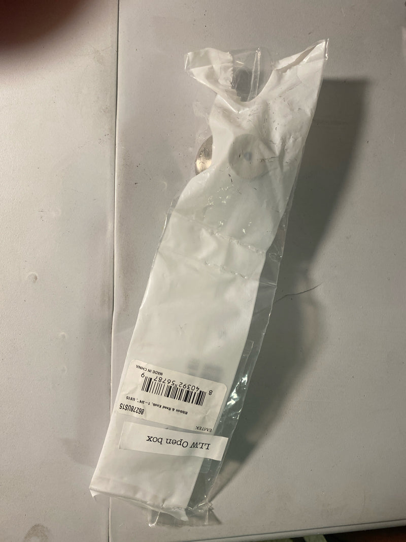 Emtek 86278US15 Ribbon and Reed 1-3/4 Inch Mushroom Cabinet Knob - Satin Nickel