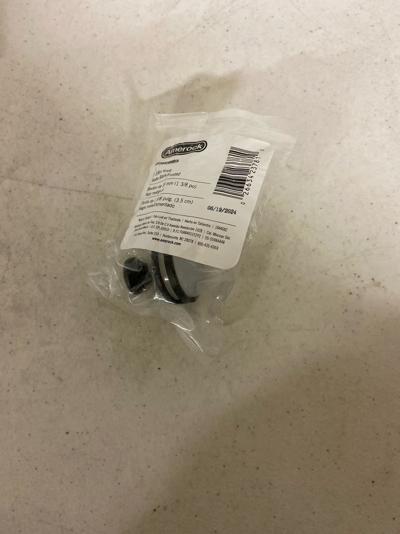 Amerock BP36608MBFA Oberon 1-3/8 Inch Mushroom Cabinet Knob - Matte Black / Frosted