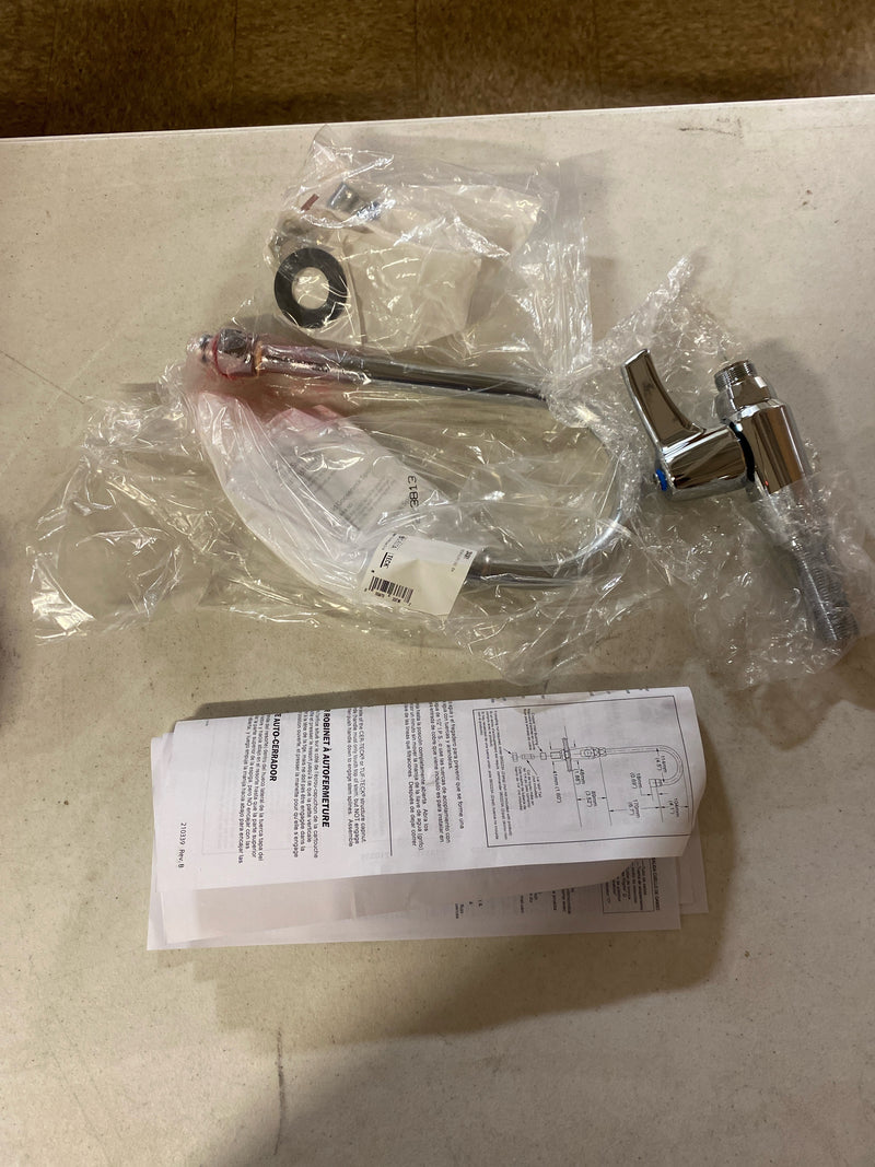 Delta 27C643 Single Handle 1.5GPM Ceramic Disc Pantry Faucet with Lever Blade Handle and Gooseneck Spout from the Commercial Series - Cold Water Only - Chrome