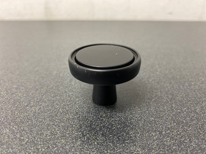 Amerock BP36857FB Destine 1-3/8 Inch Mushroom Cabinet Knob - Matte Black