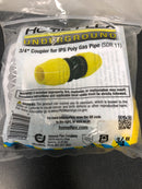 Home-flex 18-429-007 3/4 in. IPS DR 11 Underground Yellow Poly Gas Pipe Coupler