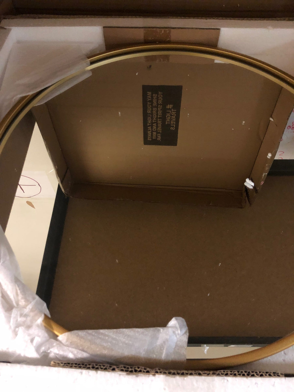 Elegant Lighting MR4821BR Eternity 21" Diameter Traditional Circular Framed Bathroom Wall Mirror - Brass