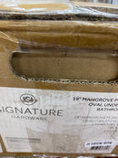 Signature Hardware 447972 Mangrove 21" Vitreous China Undermount Bathroom Sink - White