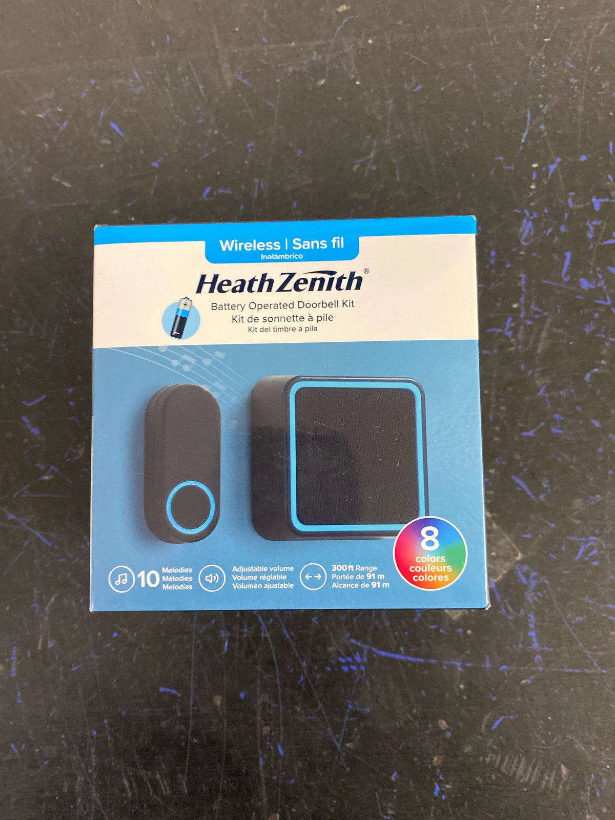 Globe Heath Zenith Black Plastic Wireless Door Chime Kit