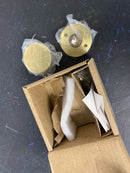 Baldwin HDCONCRR044 Contemporary Non-Turning One-Sided Dummy Door Knob with Round Rose - Lifetime Satin Brass