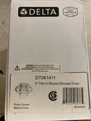 Delta DT061411 4" Tile-In Round Shower Drain - Chrome