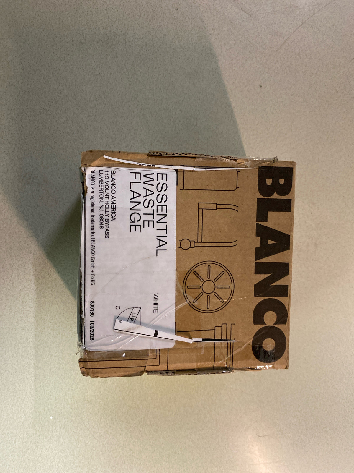 Blanco 222998 Essential Silgranit 3-1/2" Color-Matched Disposal Flange Insert with Waste Scraper - White