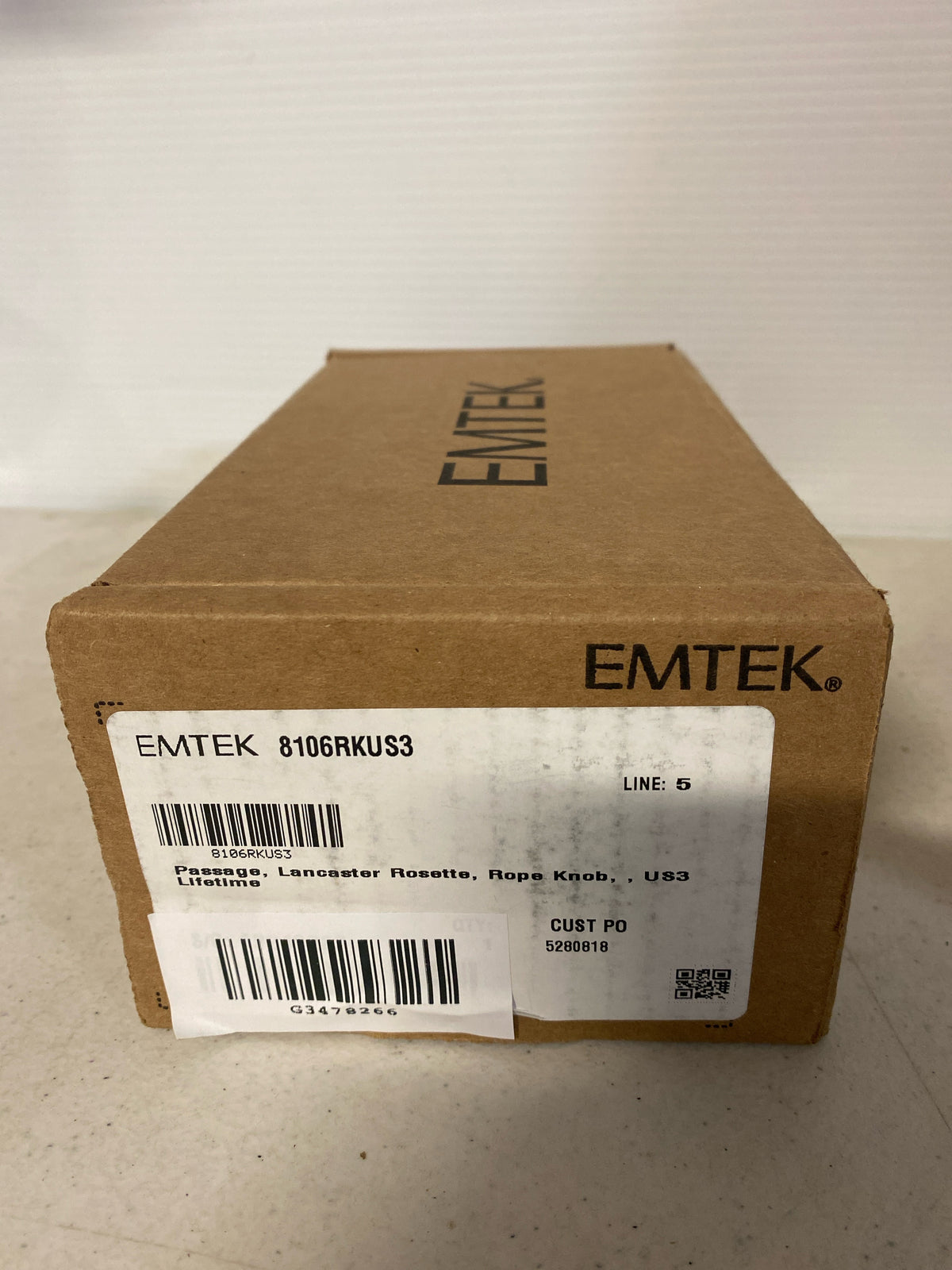 Emtek Bright Brass Passage 8106RKUS3
