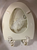 Mayfair Cassel Slow Close Toilet Seat, Easy Clean, Non Slip Premium Wood Seat, Easy Install, Made in USA, Elongated, Biscuit