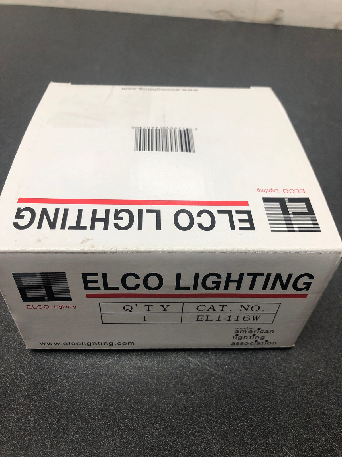 Elco EL1416W 4" Bi Pin Shower Trim with Round Drop Frosted Lens - White
