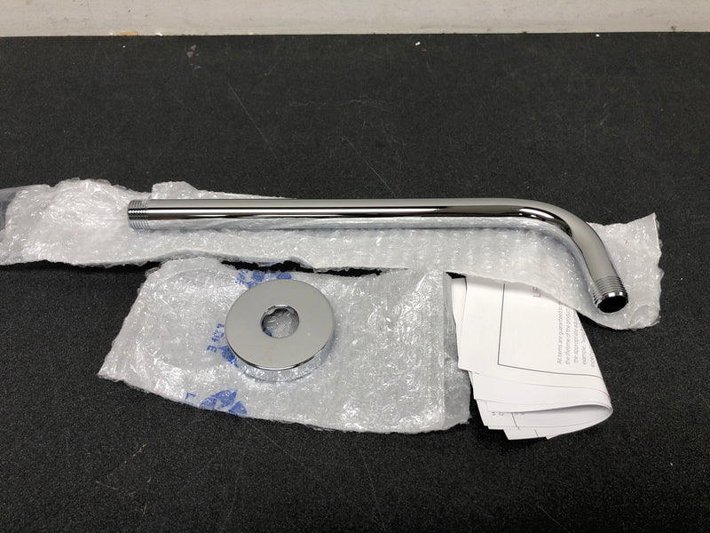Signature Hardware 449621 12" Rain Shower Arm and Flange - Chrome