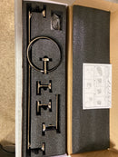 Homemystique NBHS015C 5-Piece Bath Hardware with Towel Bar Towel Hook Toilet Paper Holder and Towel Ring Set in Polished Chrome