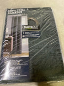 Lightsout with enershield technology HDPALOMA-001-469 Paloma Black 38 in. W x 63 in. L Grommet 100% Blackout Curtain (Single Panel)