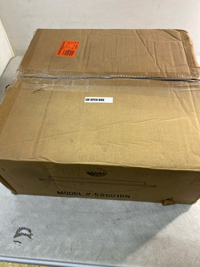 Bel air lighting 58601 BN Constellation 16 in. 3-Light Brushed Nickel Flush Mount Ceiling Light Fixture with Frosted Linen Texture Glass Shade