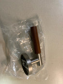 Sure-Loc AP100-RD 15 GRIP-WN Aspra Round Non-Turning One-Sided Dummy Door Lever with Round Rose - Satin Nickel / Walnut