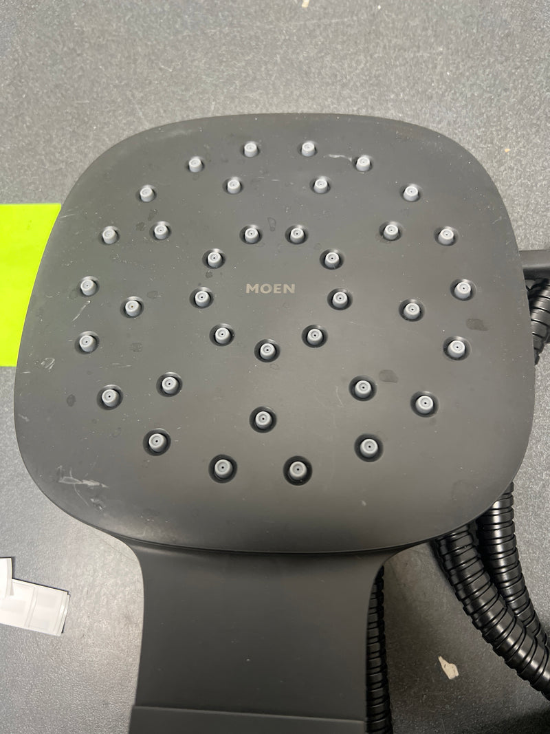 Moen 220C5BL Verso 2.5 GPM Multi Function Shower Head with Hand Shower, Infiniti Dial, and Magnetix Technology - Matte Black