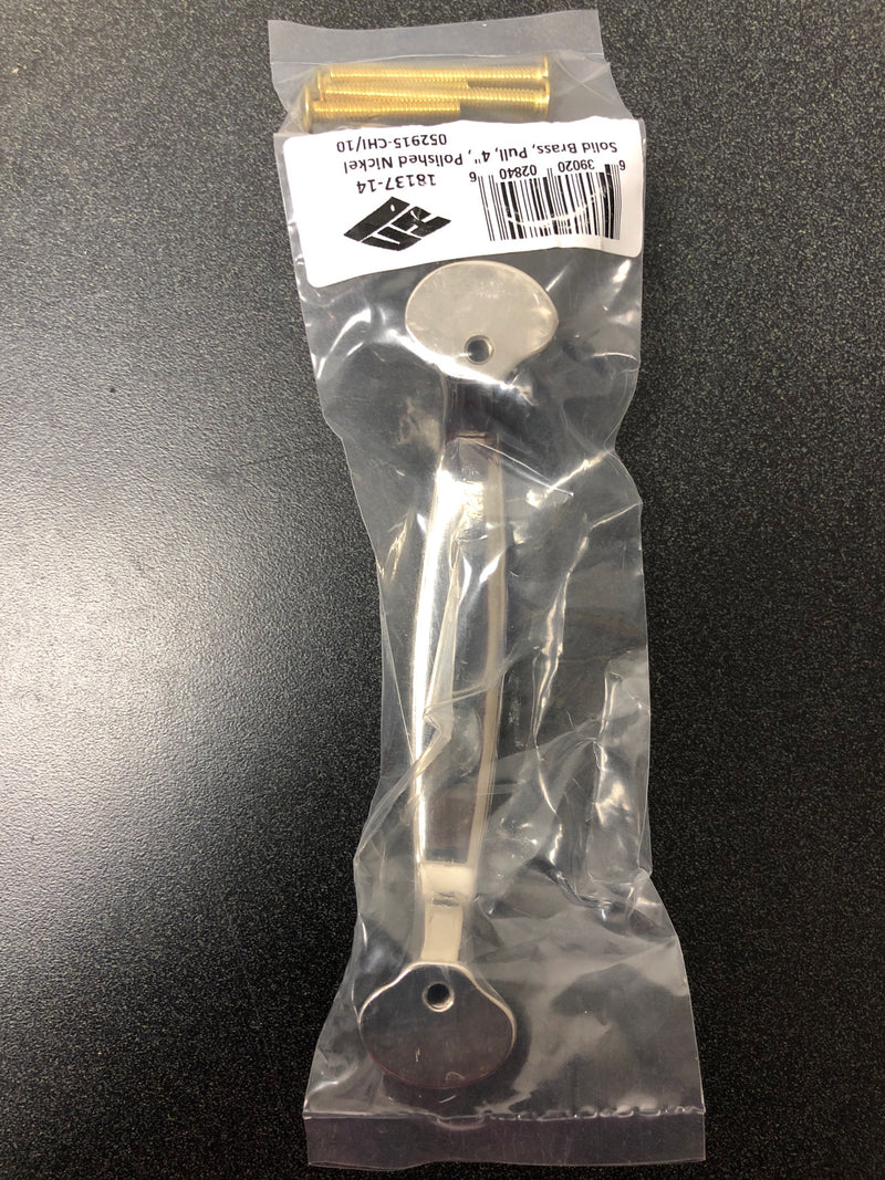 Century 18137-14 Yukon 4 Inch Center to Center Handle Cabinet Pull - Polished Nickel