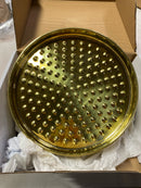 Rohl U.5205ULB 1-Spray Pattern 8 in. Wall Mount Fixed Showerhead in Unlacquered Brass