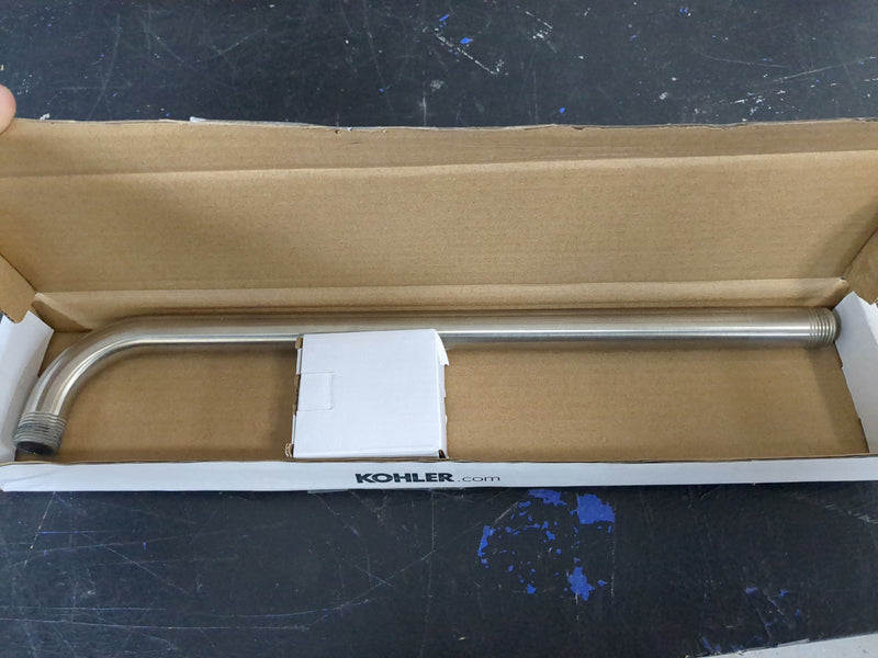 Kohler K-26322-BN Statement 15-1/2" Wall Mounted Single Function Rainhead Arm and Flange - Vibrant Brushed Nickel