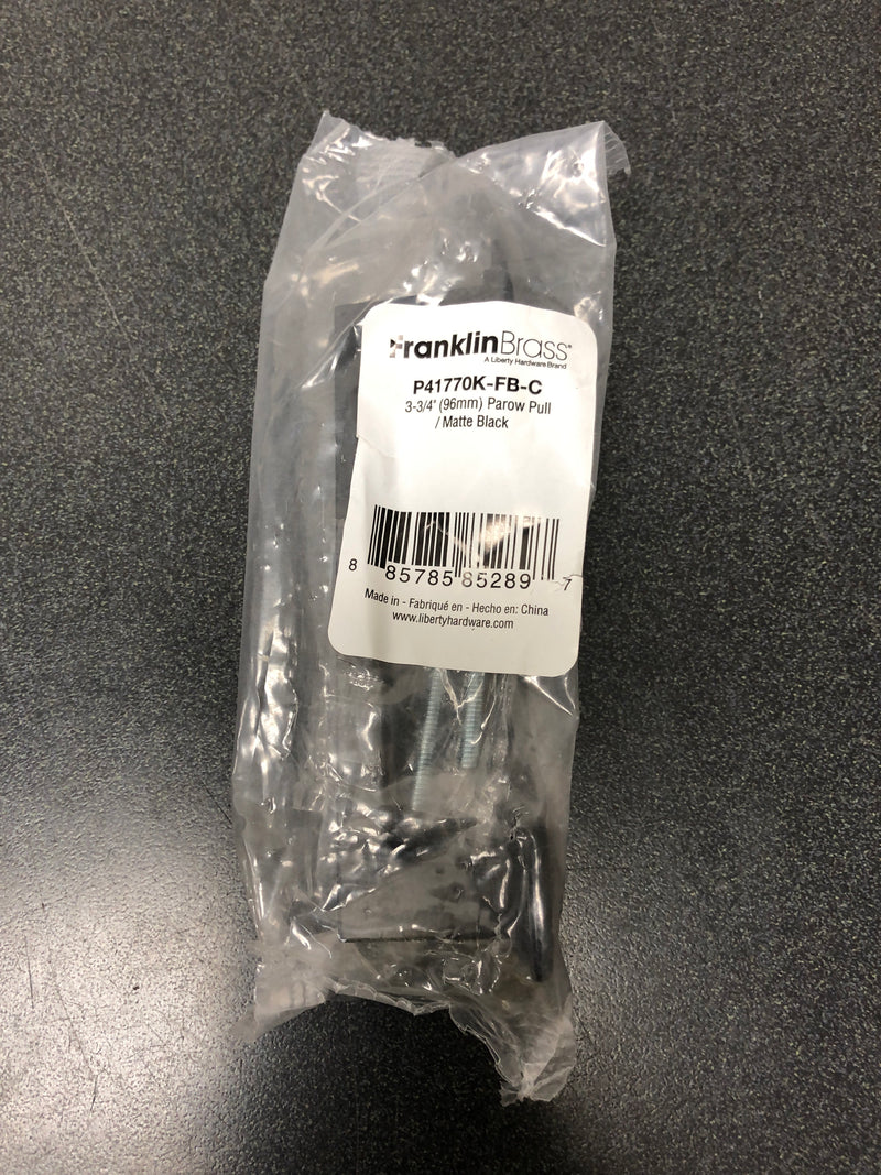 Franklin Brass P41770K-FB-C Parow 3-3/4 Inch Center to Center Handle Cabinet Pull - Matte Black