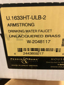 Perrin and Rowe U.KIT1633HT-ULB-2 Armstrong 0.5 GPM Cold Water Dispenser with Filter - Unlacquered Brass (Living Finish)