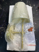 Roseto EGBF34259BR Theudosia 15" Wall Sconce with Linen Shade - Brass