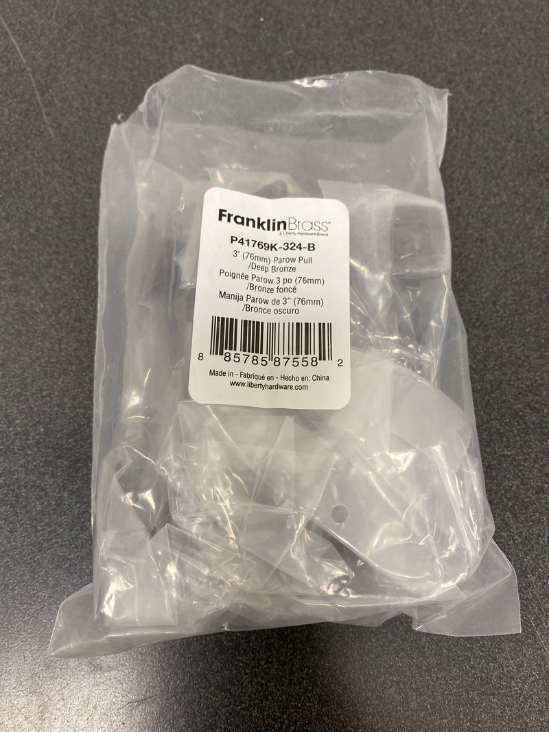 Franklin Brass P41769K-324-B Parow 3 Inch Center to Center Handle Cabinet Pull - Pack of 5 - Deep Bronze