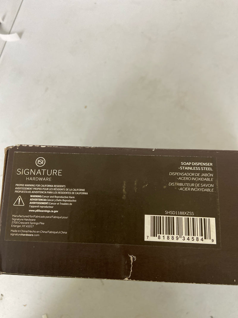 Signature Hardware SHSD1188XSS Contemporary Soap Dispenser - Stainless Steel