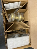 Baldwin FDROUTRR044 Round Non-Turning Two-Sided Dummy Door Knob Set with Round Rose - Lifetime Satin Brass