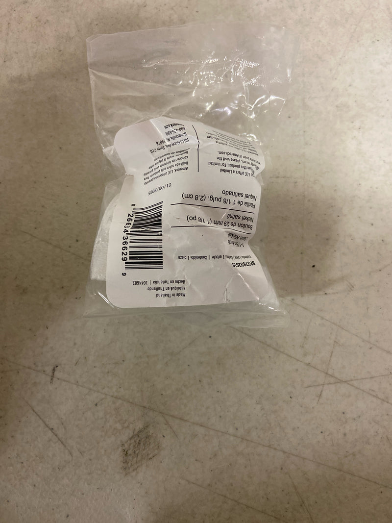 Amerock Balata 1-1/8 inch (29mm) Diameter Satin Nickel Cabinet Knob, BP37632G10